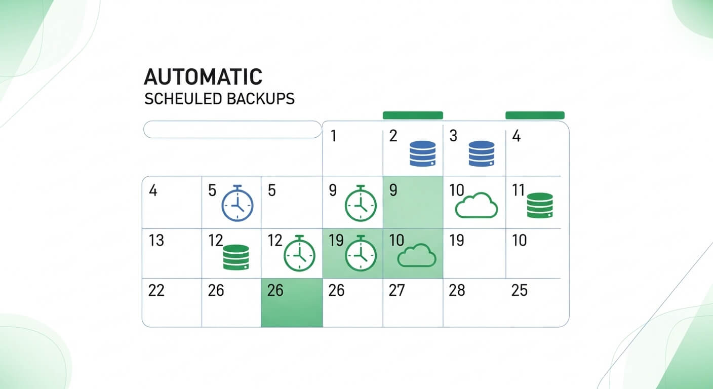 Automated backups with cloud storage and scheduling keep your WordPress site protected between migrations.